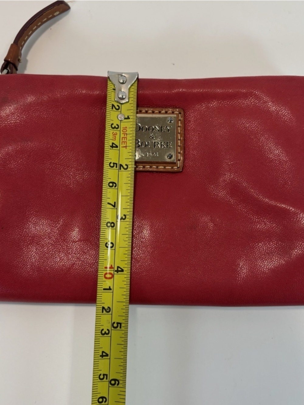 Dooney And Bourke Red Plaid Canvas Signature Large Tote/Red Leather Zip Wallet - Picture 16 of 16